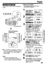 Preview for 39 page of Panasonic Palmcoder PalmSight PV-L550 Operating Instructions Manual