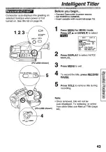 Preview for 43 page of Panasonic Palmcoder PalmSight PV-L550 Operating Instructions Manual