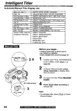 Preview for 44 page of Panasonic Palmcoder PalmSight PV-L550 Operating Instructions Manual