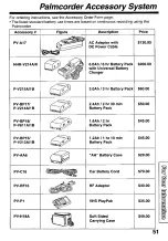 Preview for 51 page of Panasonic Palmcoder PalmSight PV-L550 Operating Instructions Manual