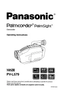 Panasonic Palmcoder Palmsight PV-L579 Operating Instructions Manual preview