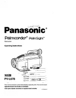 Panasonic Palmcoder PalmSight PV-L678 Operating Instructions Manual preview