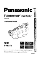 Panasonic Palmcoder PalmSight PV-L679 Operating Instructions Manual preview