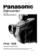 Panasonic Palmcoder PV-53D Operating Instructions Manual preview