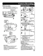 Preview for 17 page of Panasonic Palmcoder PV-A16 Operating Instructions Manual