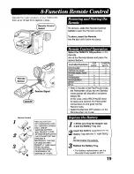 Preview for 19 page of Panasonic Palmcoder PV-A16 Operating Instructions Manual