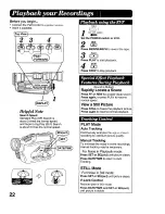 Preview for 22 page of Panasonic Palmcoder PV-A16 Operating Instructions Manual