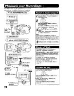 Preview for 24 page of Panasonic Palmcoder PV-A16 Operating Instructions Manual