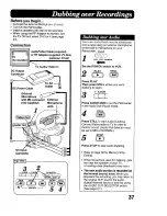 Preview for 37 page of Panasonic Palmcoder PV-A16 Operating Instructions Manual