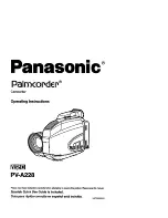 Preview for 1 page of Panasonic Palmcoder PV-A228 Operating Instructions Manual