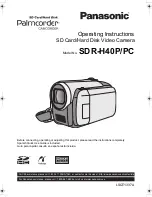 Panasonic Palmcoder SDR-H40PC Operating Instructions Manual preview