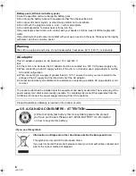 Предварительный просмотр 6 страницы Panasonic Palmcoder SDR-H40PC Operating Instructions Manual