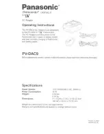 Panasonic Palmcorder DIGITAL 6 PV-DAC9 Operating Instructions Manual предпросмотр