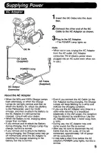 Предварительный просмотр 5 страницы Panasonic Palmcorder DIGITAL 6 PV-DAC9 Operating Instructions Manual