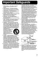 Предварительный просмотр 7 страницы Panasonic Palmcorder DIGITAL 6 PV-DAC9 Operating Instructions Manual