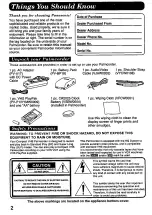 Предварительный просмотр 2 страницы Panasonic Palmcorder IQ DisplayMate PV-L606 Operating Instructions Manual