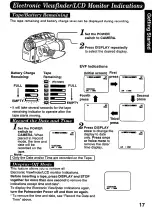 Предварительный просмотр 17 страницы Panasonic Palmcorder IQ DisplayMate PV-L606 Operating Instructions Manual