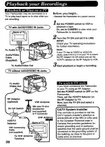 Предварительный просмотр 28 страницы Panasonic Palmcorder IQ DisplayMate PV-L606 Operating Instructions Manual