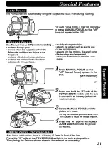 Предварительный просмотр 31 страницы Panasonic Palmcorder IQ DisplayMate PV-L606 Operating Instructions Manual