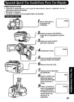 Предварительный просмотр 47 страницы Panasonic Palmcorder IQ DisplayMate PV-L606 Operating Instructions Manual