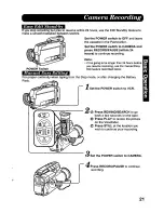 Предварительный просмотр 21 страницы Panasonic Palmcorder IQ PV-A206 User Manual