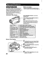 Предварительный просмотр 28 страницы Panasonic Palmcorder IQ PV-A206 User Manual