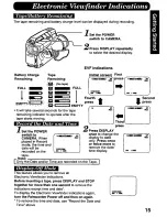 Preview for 15 page of Panasonic Palmcorder IQ PV-A216 User Manual