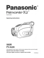 Panasonic Palmcorder IQ PV-A226 User Manual preview