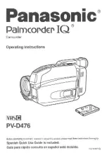 Panasonic Palmcorder IQ PV-D476 Operating Instructions Manual preview