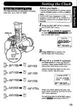 Предварительный просмотр 13 страницы Panasonic Palmcorder IQ PV-D476 Operating Instructions Manual