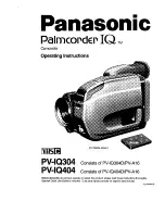 Panasonic Palmcorder IQ PV-IQ304 Operating Instructions Manual preview