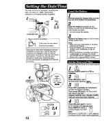 Preview for 12 page of Panasonic Palmcorder IQ PV-IQ404 Operating Instructions Manual