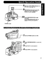 Предварительный просмотр 7 страницы Panasonic Palmcorder IQ PV-L606 User Manual