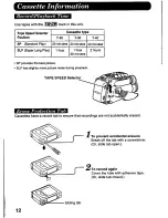 Предварительный просмотр 12 страницы Panasonic Palmcorder IQ PV-L606 User Manual