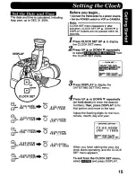 Предварительный просмотр 15 страницы Panasonic Palmcorder IQ PV-L606 User Manual