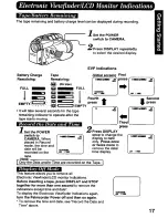 Предварительный просмотр 17 страницы Panasonic Palmcorder IQ PV-L606 User Manual