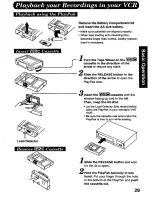 Предварительный просмотр 29 страницы Panasonic Palmcorder IQ PV-L606 User Manual