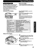 Предварительный просмотр 37 страницы Panasonic Palmcorder IQ PV-L606 User Manual