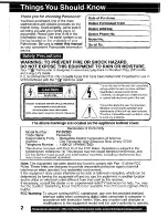 Предварительный просмотр 2 страницы Panasonic Palmcorder MultiCam PV-DV203 Operating Instructions Manual