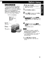 Предварительный просмотр 11 страницы Panasonic Palmcorder MultiCam PV-DV203 Operating Instructions Manual