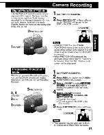 Предварительный просмотр 21 страницы Panasonic Palmcorder MultiCam PV-DV203 Operating Instructions Manual