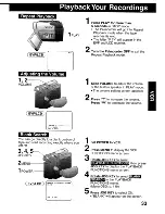 Предварительный просмотр 33 страницы Panasonic Palmcorder MultiCam PV-DV203 Operating Instructions Manual