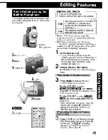 Предварительный просмотр 45 страницы Panasonic Palmcorder MultiCam PV-DV203 Operating Instructions Manual