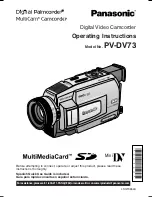 Предварительный просмотр 1 страницы Panasonic Palmcorder Multicam PV-DV73 Operating Instructions Manual