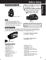 Предварительный просмотр 9 страницы Panasonic Palmcorder Multicam PV-DV73 Operating Instructions Manual