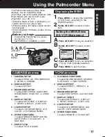 Предварительный просмотр 17 страницы Panasonic Palmcorder Multicam PV-DV73 Operating Instructions Manual