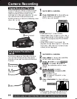 Предварительный просмотр 20 страницы Panasonic Palmcorder Multicam PV-DV73 Operating Instructions Manual