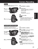 Предварительный просмотр 21 страницы Panasonic Palmcorder Multicam PV-DV73 Operating Instructions Manual