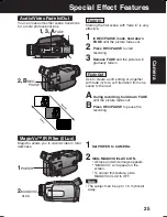 Предварительный просмотр 25 страницы Panasonic Palmcorder Multicam PV-DV73 Operating Instructions Manual