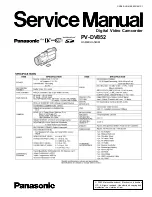 Panasonic Palmcorder MultiCam PV-DV852 Service Manual предпросмотр